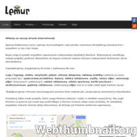 Agencja Reklamowa Lemur - Wykonujemy wszelkiego rodzaju projekty graficzne. Niezależnie od stopnia trudności zadania staramy maksymalnie dostosować się do potrzeb klientów. ./_thumb/www.lemur-reklama.pl.png
