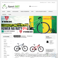Sklep rowerowy Sport SET, jak sama nazwa wskazuje, zajmuje się przede wszystkim sprzedażą rowerów dla kobiet, mężczyzn oraz dzieci. Dodatkowo prowadzi także serwis i naprawę rowerów. W swoim bogatym asortymencie posiada rowery renomowanych producentów – Trek, Unibike itp. Gwarantujemy profesjonalną o miłą obsługę oraz bezpieczną i terminową dostawę.  ./_thumb/www.sportset.pl.png
