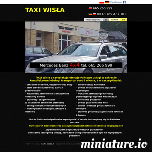 Taxi Wisla, przewóz osób, tel. 665 266 999, tanie taxi Wisła zaprasza 24 h na dobę