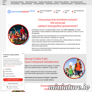 Inwestując swój czas i swoje pieniądze chcesz mieć 100% pewności, że Twoje uprawnienia i Twoje świadectwo zaakceptuje każde biuro podróży w Polsce i w Unii Europejskiej.

Dlatego zapraszam Cię na profesjonalny kurs na Kierownika Kolonii (kierownika wypoczynku), który pozwoli Ci wyjechać na wakacje. ./_thumb2/kierownikkolonii.com.pl.png