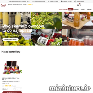 Oferujemy ekologiczne soki tłoczone prosto od producenta z dostawą do domu.