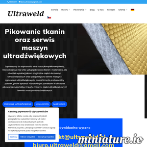 Firma Ultraweld dostarcza profesjonalne rozwiązania w zakresie technologii ultradźwiękowej, obejmujące pikowanie ultradźwiękowe oraz zgrzewanie ultradźwiękowe różnego typu materiałów – od tkanin po tworzywa sztuczne. Stosowane przez nas maszyny ultradźwiękowe charakteryzują się wysoką precyzją działania, niezawodnością oraz energooszczędnością, co sprawia, że znajdują zastosowanie w wielu sektorach przemysłu.

Nowoczesne komponenty, takie jak wałki ultradźwiękowe, sonotrody ultradźwiękowe, generatory ultradźwiękowe i noże ultradźwiękowe, zapewniają stabilność procesu i doskonałą jakość zgrzewu. Dzięki temu metoda ultradźwiękowa pozwala na szybkie, czyste i trwałe łączenie materiałów bez potrzeby używania klejów czy nici. To idealne rozwiązanie do precyzyjnych zastosowań, takich jak pikowanie tkanin, pikowanie mebli, pikowanie pościeli czy pikowanie odzieży, gdzie liczy się estetyka i powtarzalność wzoru.

Ultraweld oferuje również specjalistyczne zgrzewarki plastików ultradźwiękowe