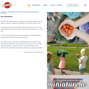 Od 2010 roku z zaangażowaniem i pasją tworzymy miejsca przyjazne dzieciom i rodzicom, naszym priorytetem jest podążanie za potrzebami podopiecznych.

Pierwszy Żłobek Karuzela założyłyśmy na Bielanach wiosną 2010 roku, drugi – jesienią 2014 roku na Żoliborzu. Trzeci z nich powstał dwa lata później – w 2016 roku.

Od 2019 roku działa nasze przedszkole prowadzone metodą Montessori – Niepubliczne Przedszkole „Karuzela Montessori”. ./_thumb2/www.karuzela.edu.pl.png